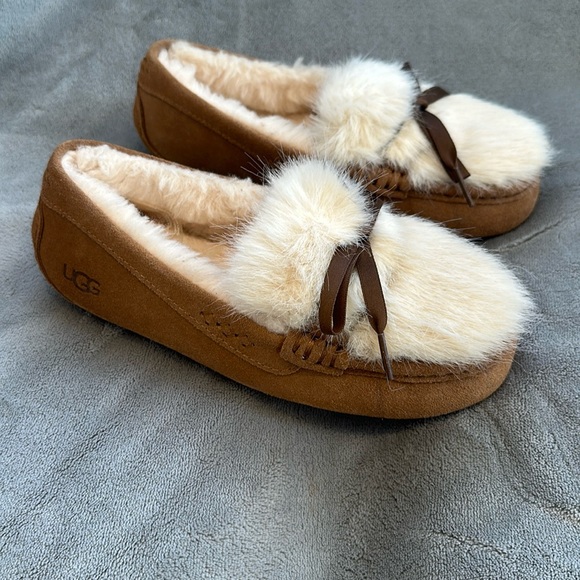 Ugg Women Ansley Shaine Suede Loafer Slipper - Picture 2 of 6